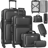 Kesser Kofferset 4-delig Trolley - Reiskoffer met Wielen - groote Koffers, Handbagage & Toilettas