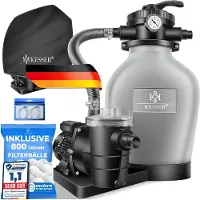 Kesser Zandfilterpomp Inclusief 800g Filterballen - Zwembadpomp 10.200 L/u Zwembad Filter Set