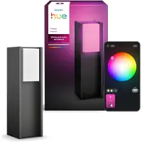 Philips Hue Turaco Lampe sur Pied Basse Anthracite Extérieur