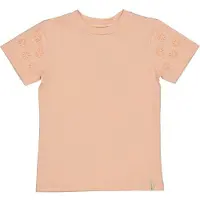 LEVV Little T-shirt oranje Meisjes Katoen Ronde hals Effen - maat 134