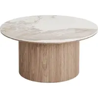 House Nordic Salontafel Athens Keramisch Wit/Bruin ø80cm