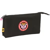 Big Buy Cooking Pennenetui met 3 vakken Kings League Porcinos Zwart 22 x 12 x 3 cm