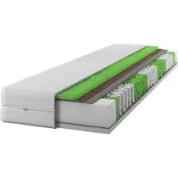 IZER Pocketvering matras 100x200 cm, 20 cm dik, H3/H4, 7 zones, dubbelzijdig
