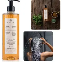 Sarcia.eu PRIJA Regenererende, voedende shampoo met rucola, met pompje, veganistisch, 4x 380 ml