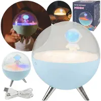 Sarcia.eu Mary's LED nachtlampje maan blauw, lampje voor kinderkamer, USB regelbare RGB verlichting