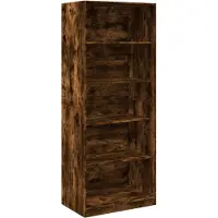 vidaXL Kledingkast 80x50x200 cm bewerkt hout gerookt eikenkleurig
