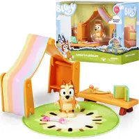 Sarcia.eu Bluey en Bingo SET met figuren Playroom, speelgoedfiguren voor kinderen, BEWEEGBARE ELEMENTEN 3+