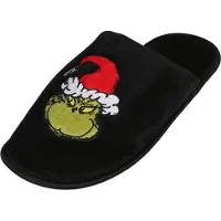 Sarcia.eu The Grinch Herensloffen, zwarte velours huisschoenen