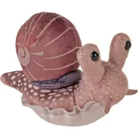 Wild republic slak knuffel - pluche - bruin - 13 cm - weekdieren - knuffeldieren - slakken