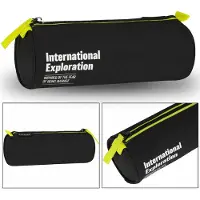 Sarcia.eu Explore zwarte etui in de vorm van een tube, met ritssluiting 22x8x8 cm