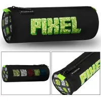 Sarcia.eu Pixel Game Zwarte buisvormige etui met rits 22x8x8 cm