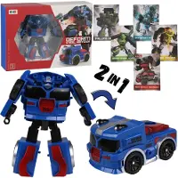 Sarcia.eu TRANSFORMERENDE ROBOT + KAARTEN , 2in1 autorobot, speelgoed voor kinderen TRANSFORMER 3+
