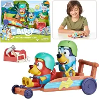 Sarcia.eu Bluey en Rusty Gokart figuur set, voertuig + figuren voor kinderen 3+