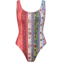 C&City Badpak lichtblauw / groen / cranberry / wit
