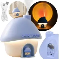 Sarcia.eu Mary's Luchtbevochtiger met LED-lampje en projector, paarse paddenstoel, warm RGB-licht, USB