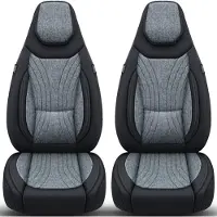 BREMER SITZBEZÜGE Autostoelhoezen voor Mercedes M-Klasse Bj 2011-15 – Stoelhoezen voor bestuurder en passagier in Zwart/Grijs