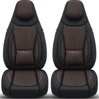 BREMER SITZBEZÜGE Autostoelhoezen voor VW Golf Bj 2003-09 – Stoelhoezen voor bestuurder en passagier in Zwart/Bruin