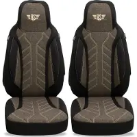 BREMER SITZBEZÜGE Autostoelhoezen voor BMW X5 BJ 2006-13 – Stoelhoezen voor bestuurder en passagier in Zwart/Bruin