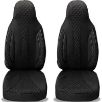 BREMER SITZBEZÜGE Autostoelhoezen voor Ford Tourneo Transit BJ 2006-13 – Stoelhoezen voor bestuurder en passagier in Zwart