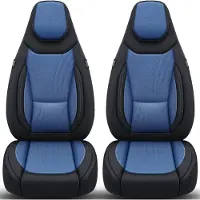 BREMER SITZBEZÜGE Autostoelhoezen voor Volvo S70 V70 Bj 2000-07 – Stoelhoezen voor bestuurder en passagier in Zwart/Blauw