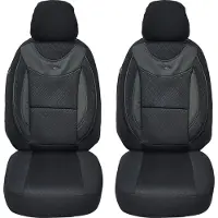 BREMER SITZBEZÜGE Autostoelenhoezen voor Isuzu D-Max, bouwjaar vanaf 2012 – Beschermhoezen voor de bestuurders- en passagiersstoel, kleur zwart