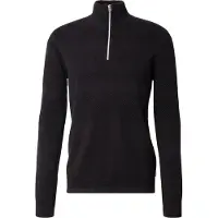 Kronstadt Regular Fit Half-Zip Sweater zwart, Effen