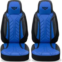 BREMER SITZBEZÜGE Autostoelhoezen voor VW Golf Bj 1997-06 – Stoelhoezen voor bestuurder en passagier in Zwart/Blauw