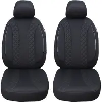 BREMER SITZBEZÜGE Autostoelhoezen voor VW T6 BJ 2015-21 – Stoelhoezen voor bestuurder en passagier in Zwart