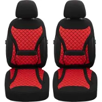 BREMER SITZBEZÜGE Schonbezüge Sitzbezüge für Audi A8 D3 Bj 2002-09 in Schwarz/Rot ZM2