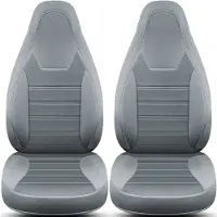 BREMER SITZBEZÜGE Premium Camper stoelhoezen voor Karmann Davis Trendstyle HW8 in Grijs (2 losse stoelen)