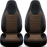 BREMER SITZBEZÜGE Premium Camper stoelhoezen voor Laika Ecovip / Kosmo HW12 in Zwart/Bruin (2 losse stoelen)