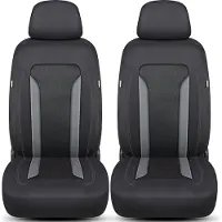 BREMER SITZBEZÜGE Autostoelhoezen voor Mercedes A-Klasse BJ 2012-18 – Stoelhoezen voor bestuurder en passagier in Zwart/Grijs