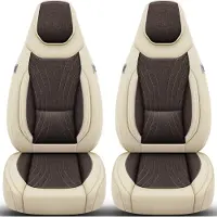 BREMER SITZBEZÜGE Autostoelhoezen voor VW Passat Bj ab 2014 – Stoelhoezen voor bestuurder en passagier in Beige/Bruin