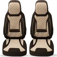 BREMER SITZBEZÜGE Autostoelhoezen voor VW Tiguan BJ vanaf 2016 – Stoelhoezen voor bestuurder en passagier in Bruin/Beige