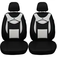 BREMER SITZBEZÜGE Autostoelhoezen voor Nissan Note Bj 2005-13 – Stoelhoezen voor bestuurder en passagier in Zwart/Wit