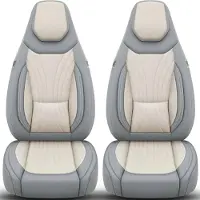 BREMER SITZBEZÜGE Premium Camper stoelhoezen voor Clever Vans C3 in Schwarz/Beige (2 losse stoelen)