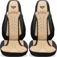 BREMER SITZBEZÜGE Autostoelhoezen voor Fiat Ducato III Bj ab 2006 – Stoelhoezen voor bestuurder en passagier in Zwart/Beige