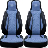 BREMER SITZBEZÜGE Autostoelhoezen voor Volvo V40 / S40 BJ 1996-04 – Stoelhoezen voor bestuurder en passagier in Zwart/Blauw