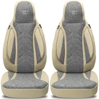 BREMER SITZBEZÜGE Autostoelhoezen voor Audi Q2 BJ vanaf 2016 – Stoelhoezen voor bestuurder en passagier in Grijs/Beige