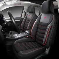 Auto Interieur Meester Autostoelhoezen voor Ford Kuga 3 | Complete set | AID401 | Zwart met rode stiknaden