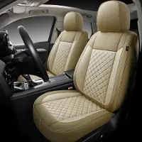 Auto Interieur Meester Autostoelhoezen voor Toyota Prius 3 | Set van 2 | Hoogwaardig Kunstleer (Skai) | CLS905 | Beige