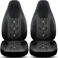 BREMER SITZBEZÜGE Premium Camper stoelhoezen voor Dethleffs Globetrail Performance BC4 in Zwart/Antraciet (2 losse stoelen)