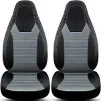 BREMER SITZBEZÜGE Premium Camper stoelhoezen voor Clever Vans Runner HW1 in Zwart/Donkergrijs (2 losse stoelen)