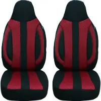 BREMER SITZBEZÜGE Bekleding voor stoelen en zittingen, geschikt voor Hyundai i10, 2e generatie, bouwjaar 2013-2020, in de kleuren zwart/bordeauxrood, model MD505