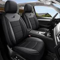 Auto Interieur Meester Autostoelhoezen voor Renault Arkana | Set van 2 | AIE404 | Zwart met zwarte stiknaden
