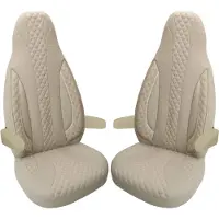 BREMER SITZBEZÜGE Premium Camper stoelhoezen voor Carado WPL405 in Beige (2 losse stoelen)