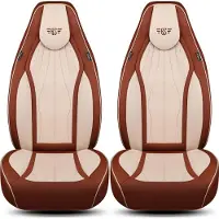 BREMER SITZBEZÜGE Premium Camper stoelhoezen voor GiottiLine Siena T LT5 in Beige/Lichtbruin (2 losse stoelen)