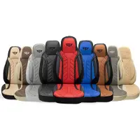 BREMER SITZBEZÜGE Premium Camper stoelhoezen voor Adria Twin Club Maxivan DPL511 in Zwart/Chocoladebruin (2 losse stoelen)