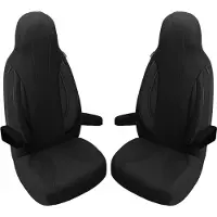 BREMER SITZBEZÜGE Premium Camper stoelhoezen voor Carado WPL403 in Zwart (2 losse stoelen)