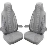 BREMER SITZBEZÜGE Premium Camper stoelhoezen voor Bravia WPL409 in Grijs (2 losse stoelen)